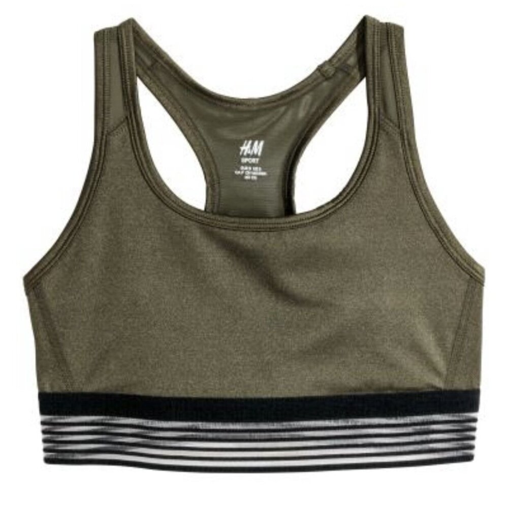 🆕NWT H&M Sports Bra Medium Support